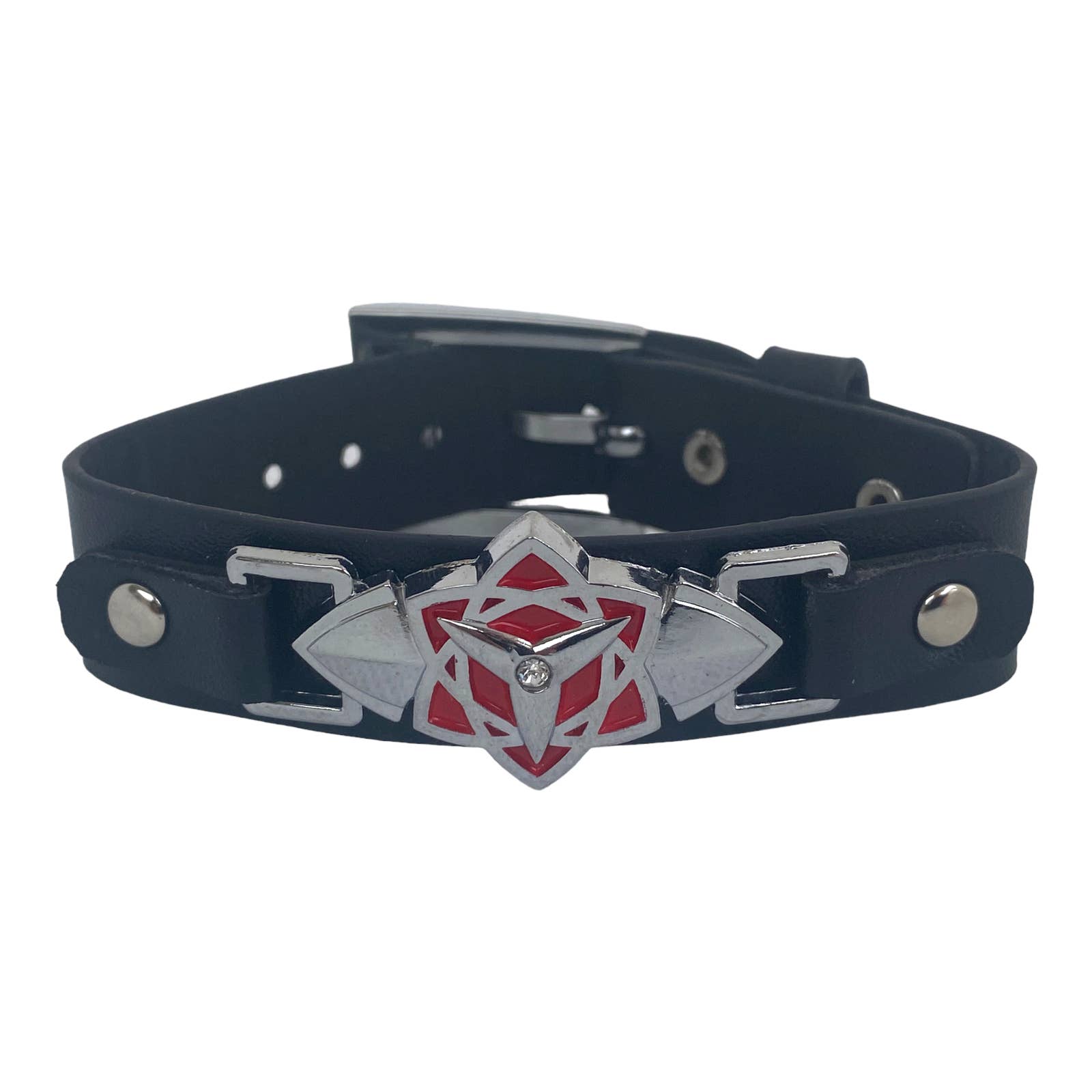 Adjustable Naruto Metal & Faux Leather Belt Bracelet
